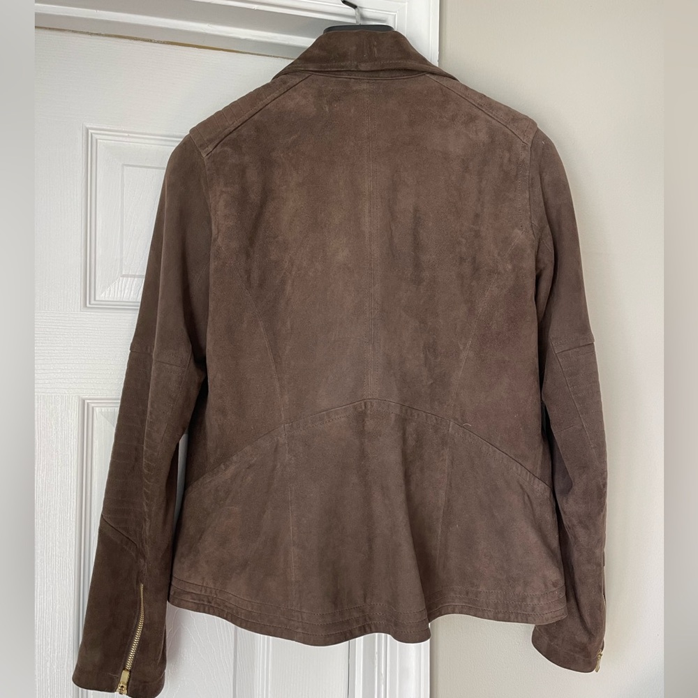 Athleta Asymmetrical Leather Jacket - Picture 2 of 3